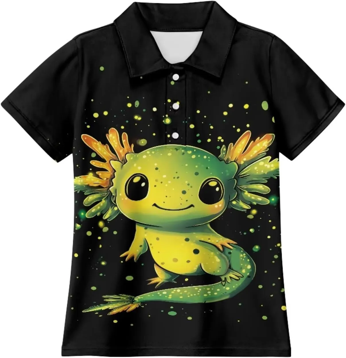 Children's Golf Polo Shirts for School Uniform Short-Sleeve Peter Pan Collar Shirts Daily Wear at Home