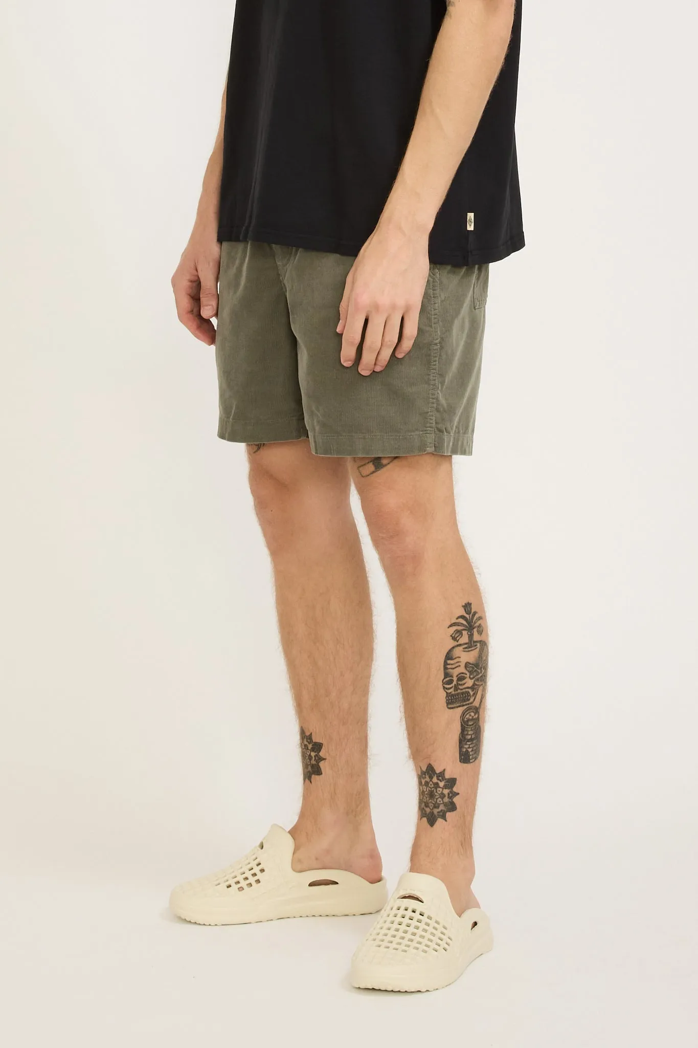 Cord Shorts Grey