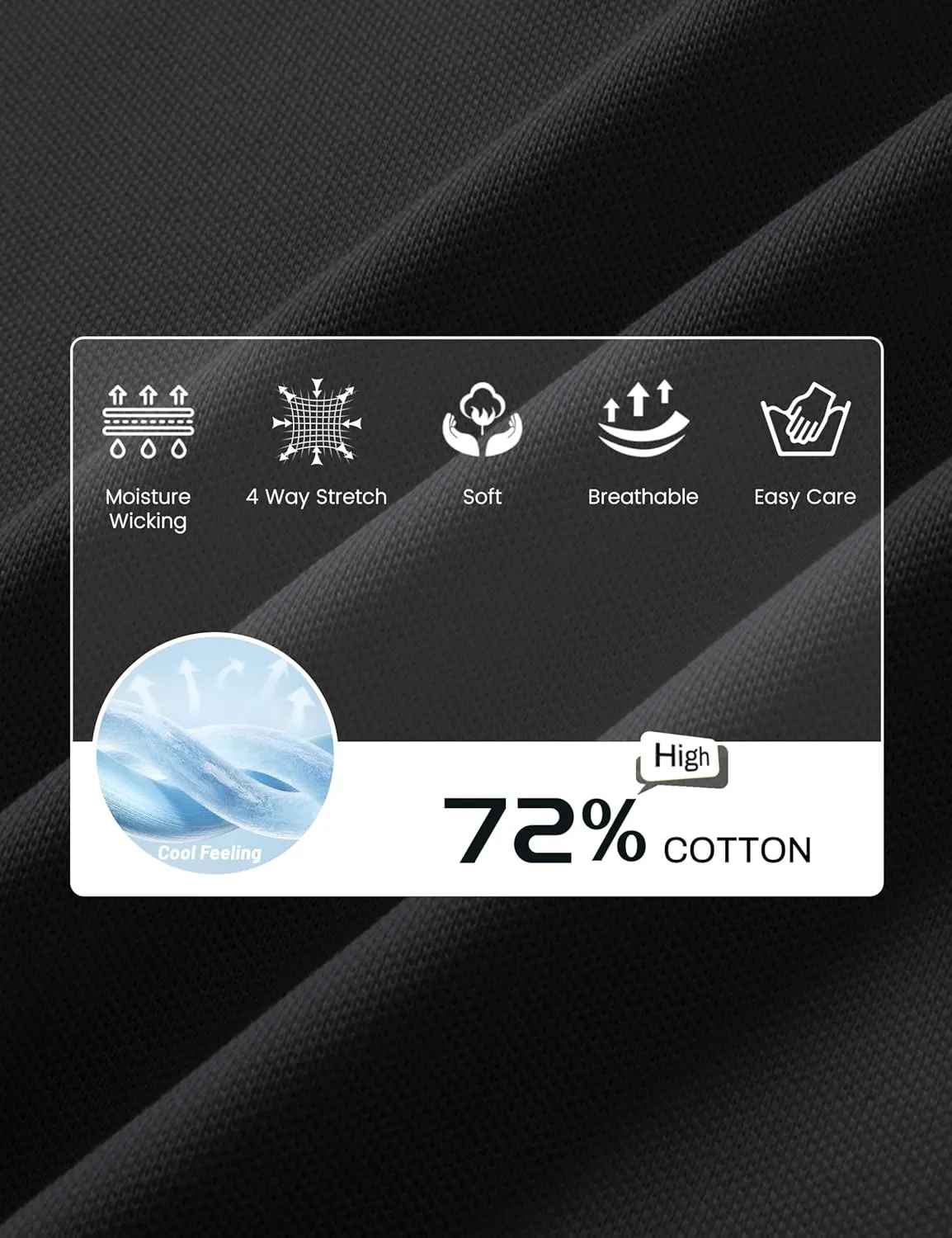 Cotrasen Men's Polo Shirts Short Sleeve Soft Cotton Pique T-Shirts 3 Buttons Classic Fit Casual Performance Golf Shirts