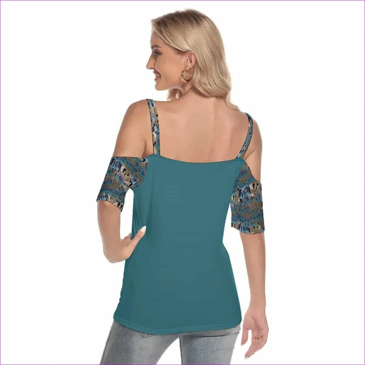 Flame Womens Off-Shoulder Criss Cross Top
