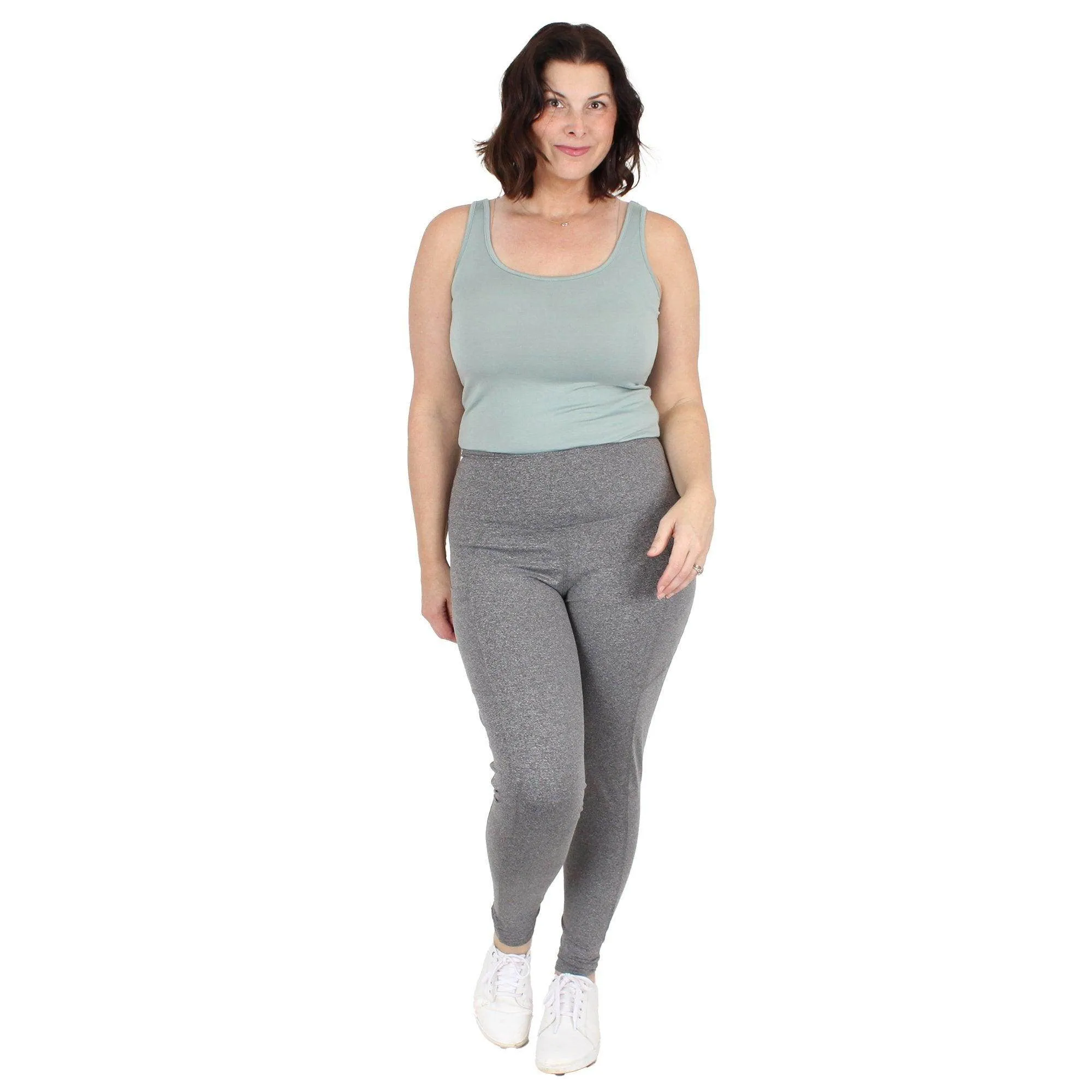 Lux Cotton Modal Tank Top | Green Dusty