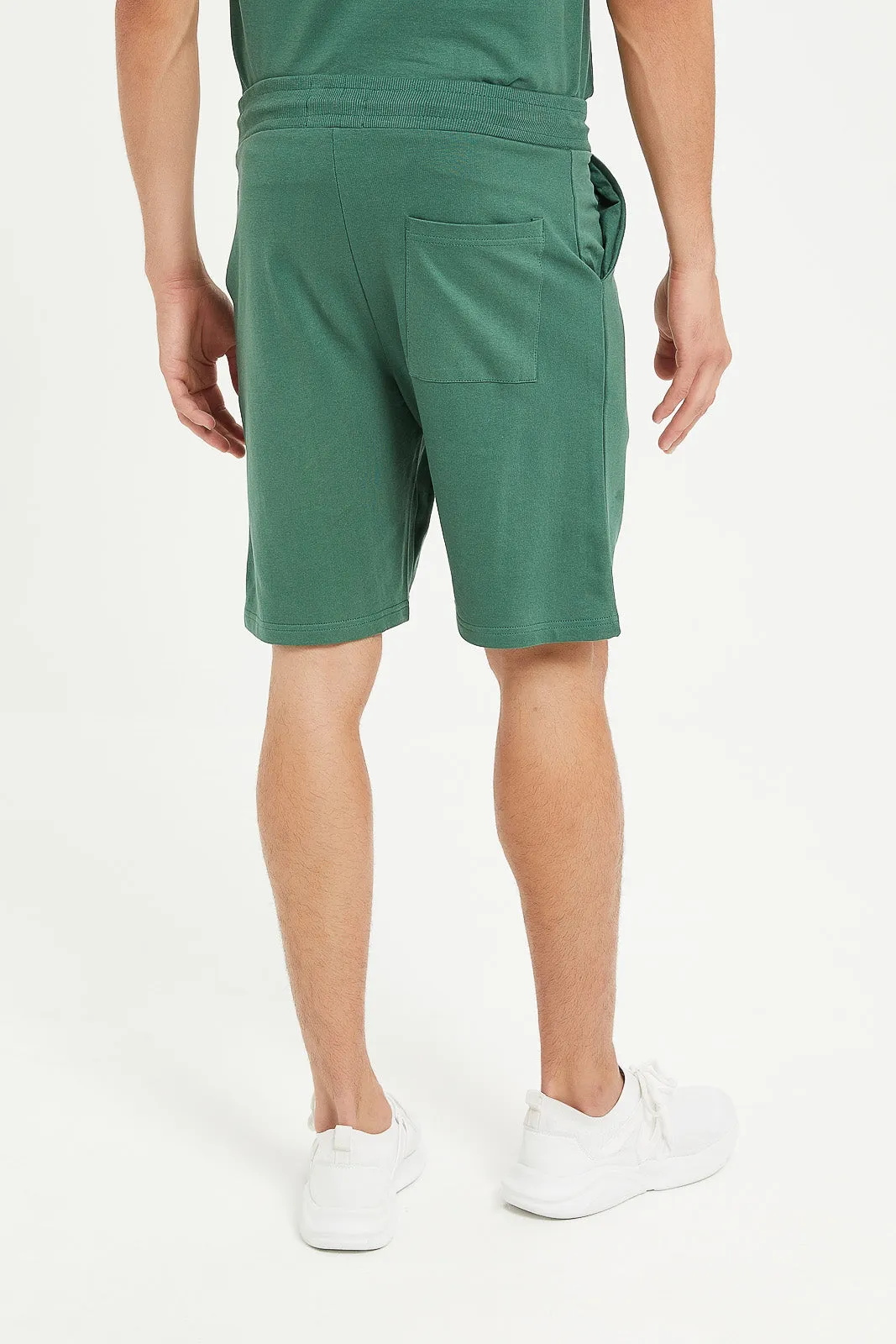 Men Green Printed Lounge Short