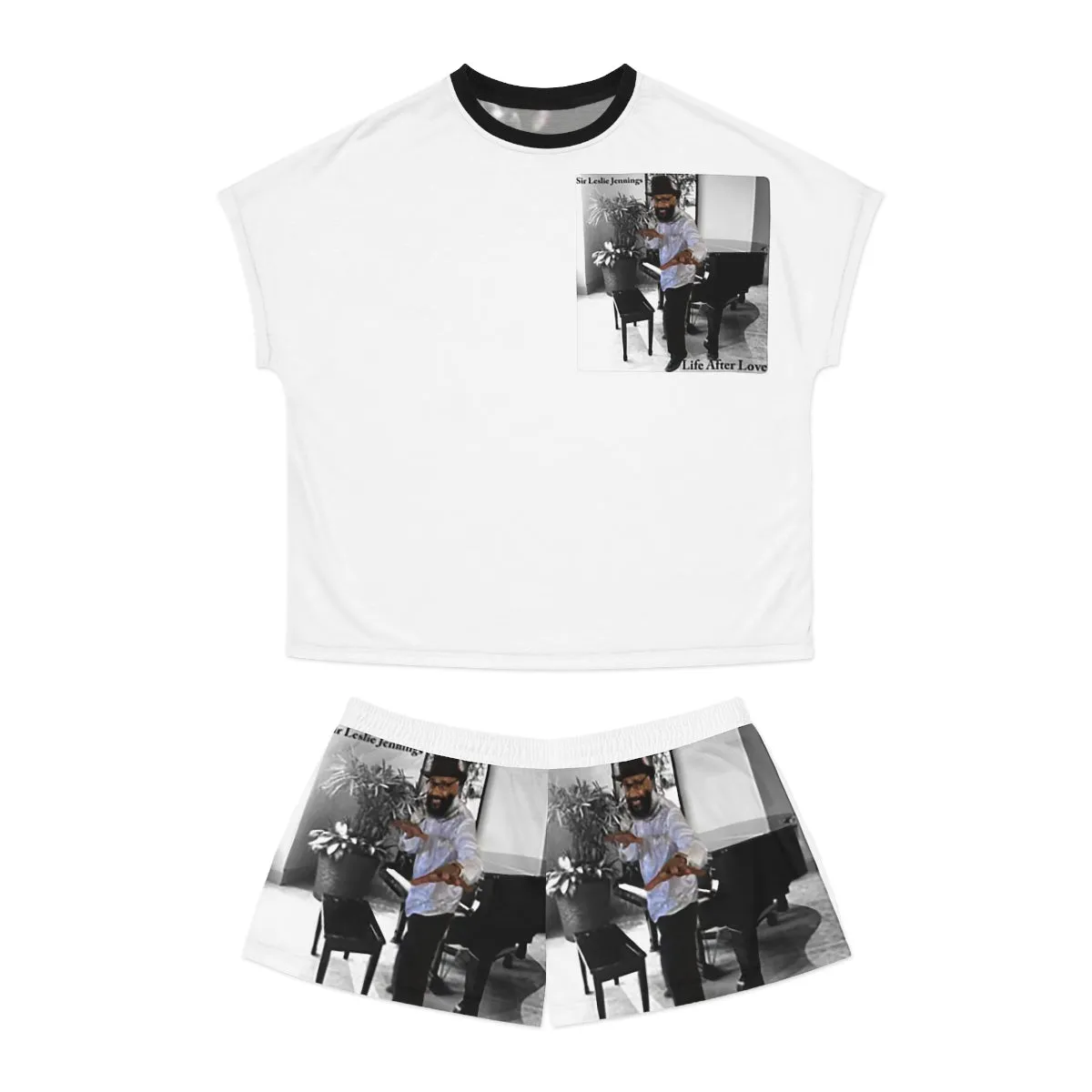 M.U.S.I.C. World HQ Women's Short Pajama Set (AOP)