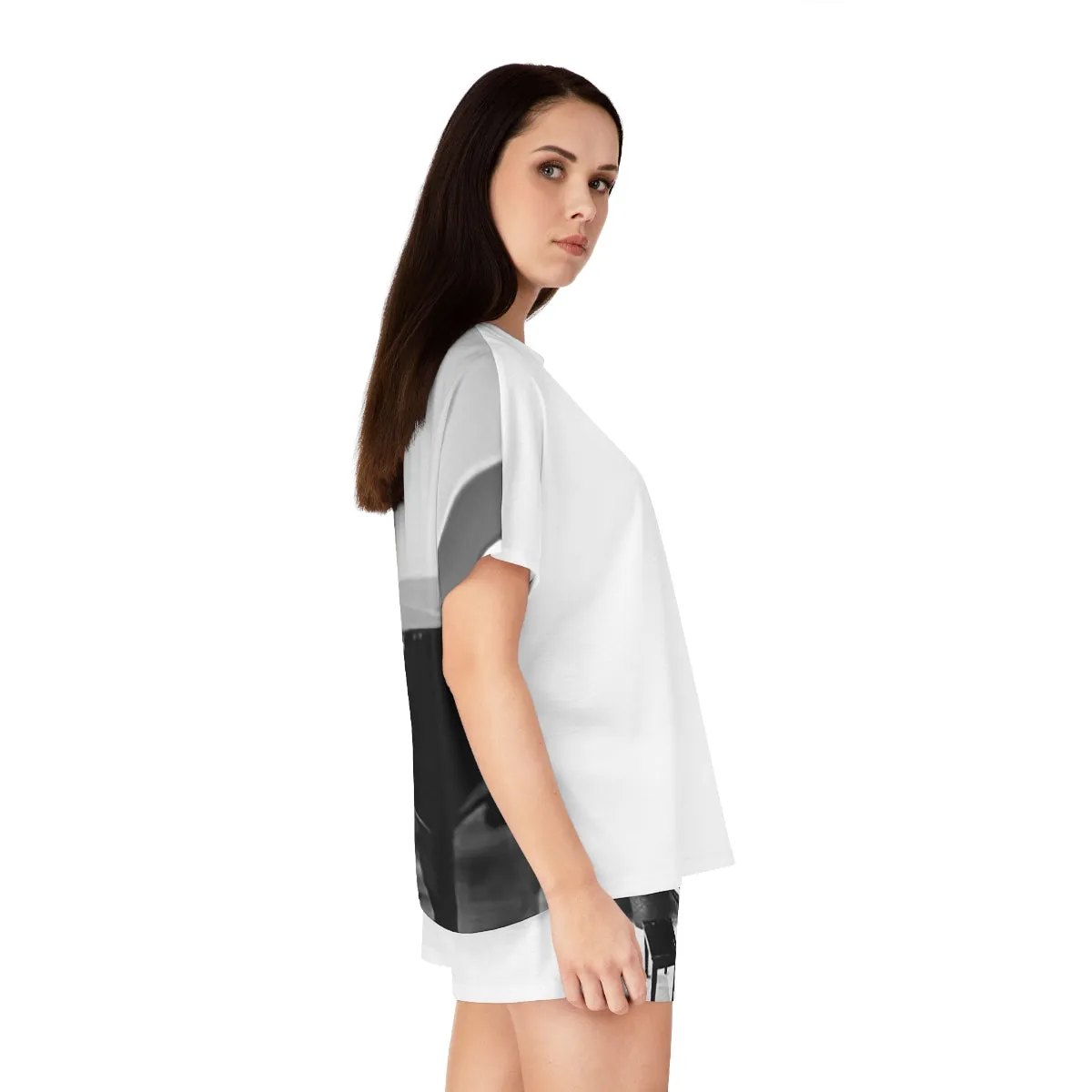 M.U.S.I.C. World HQ Women's Short Pajama Set (AOP)