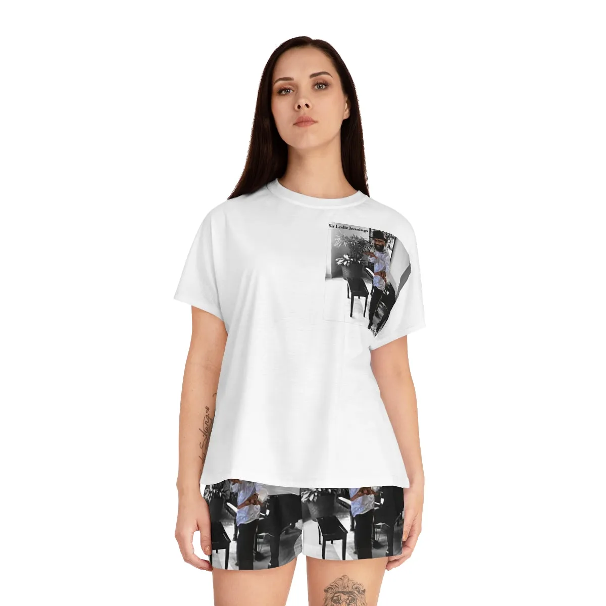 M.U.S.I.C. World HQ Women's Short Pajama Set (AOP)