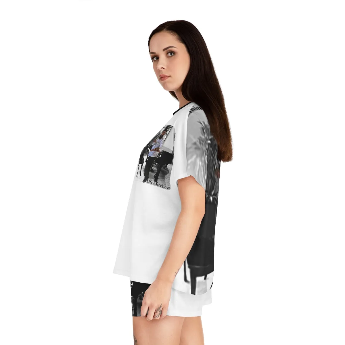 M.U.S.I.C. World HQ Women's Short Pajama Set (AOP)