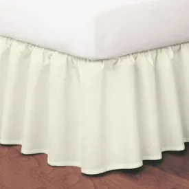 New - BrylaneHome Magic Ruffle Bedskirt - Twin, White