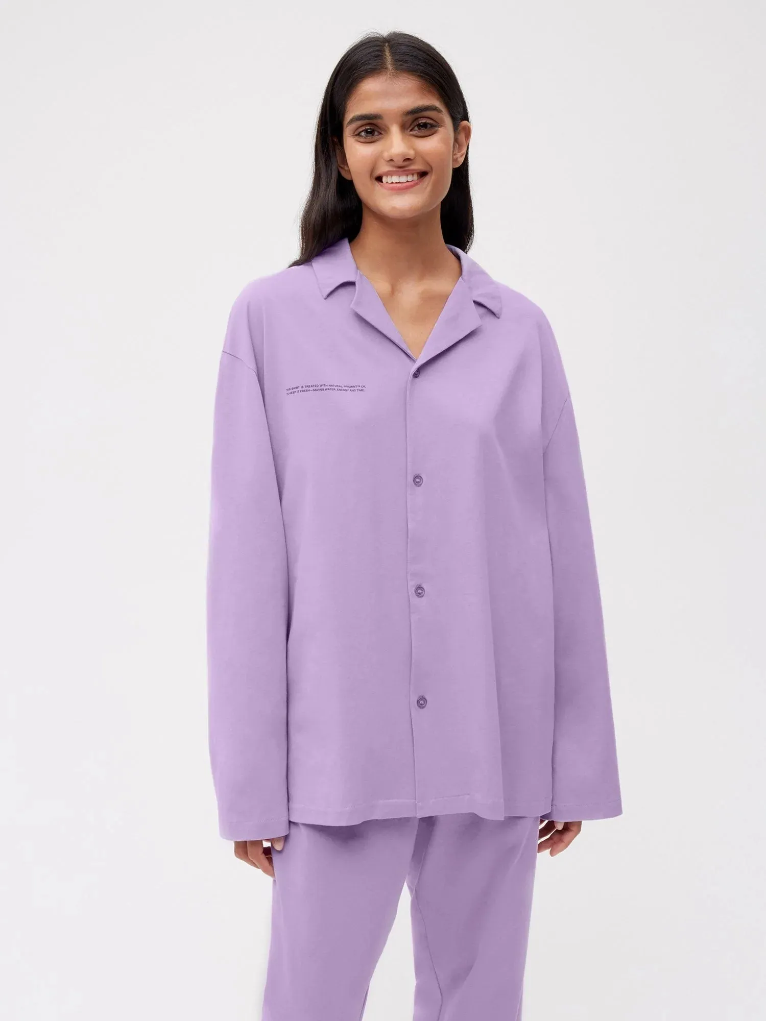 Organic Cotton Pajama Shirt—orchid purple