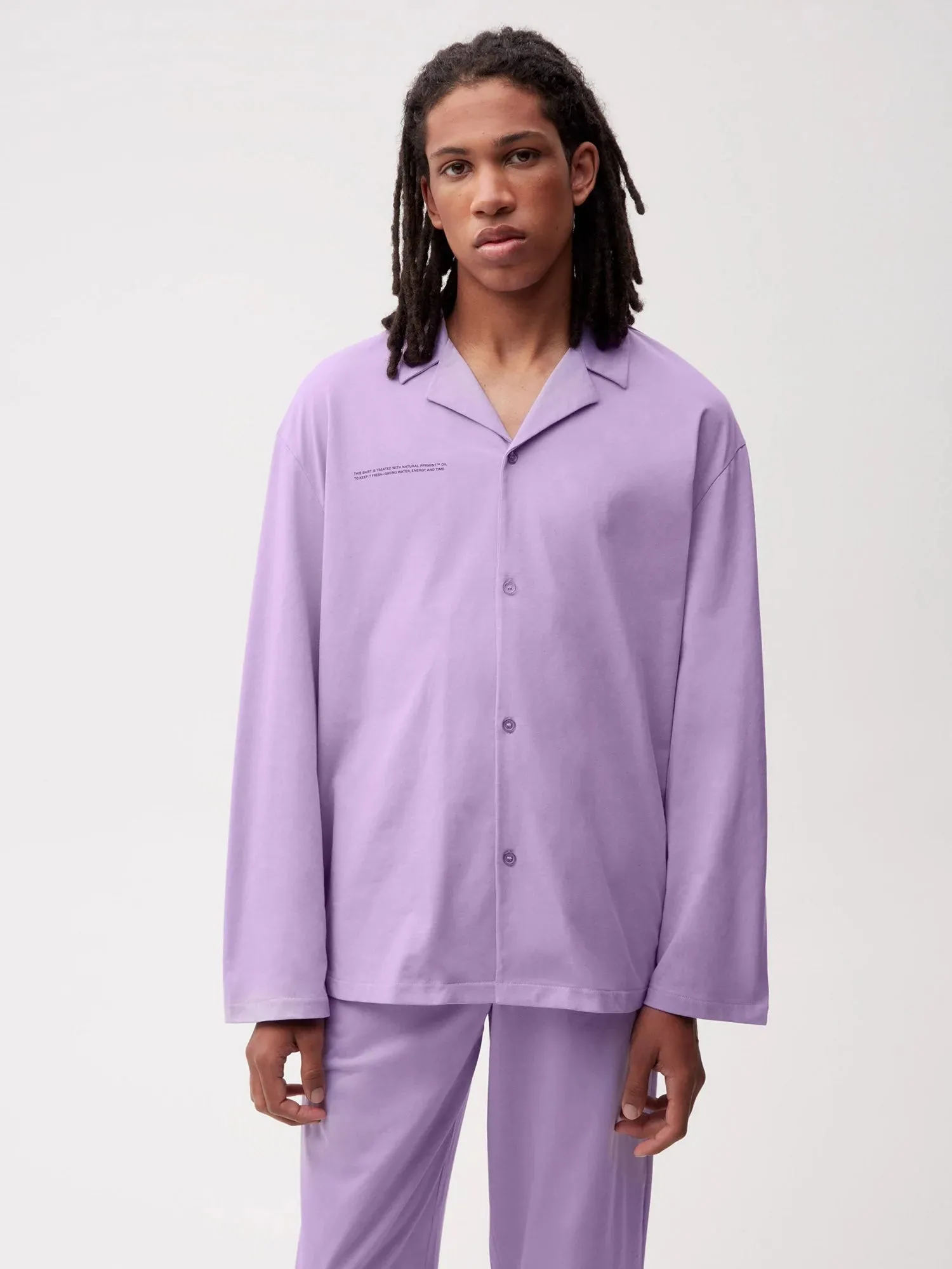 Organic Cotton Pajama Shirt—orchid purple