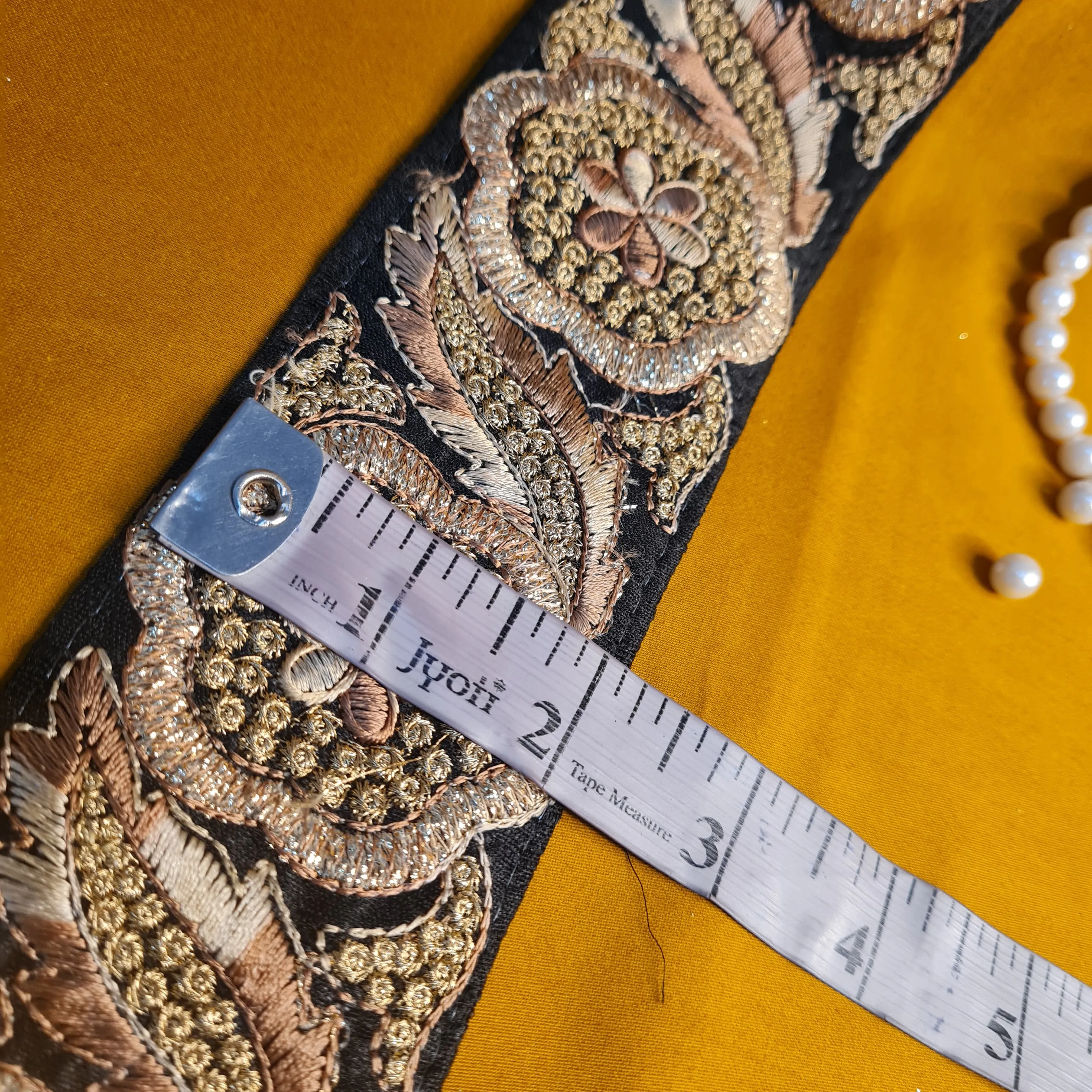 Premium Black Zari Embroidery Lace