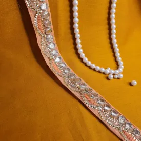 Premium Orange Gota Patti Embroidery Lace