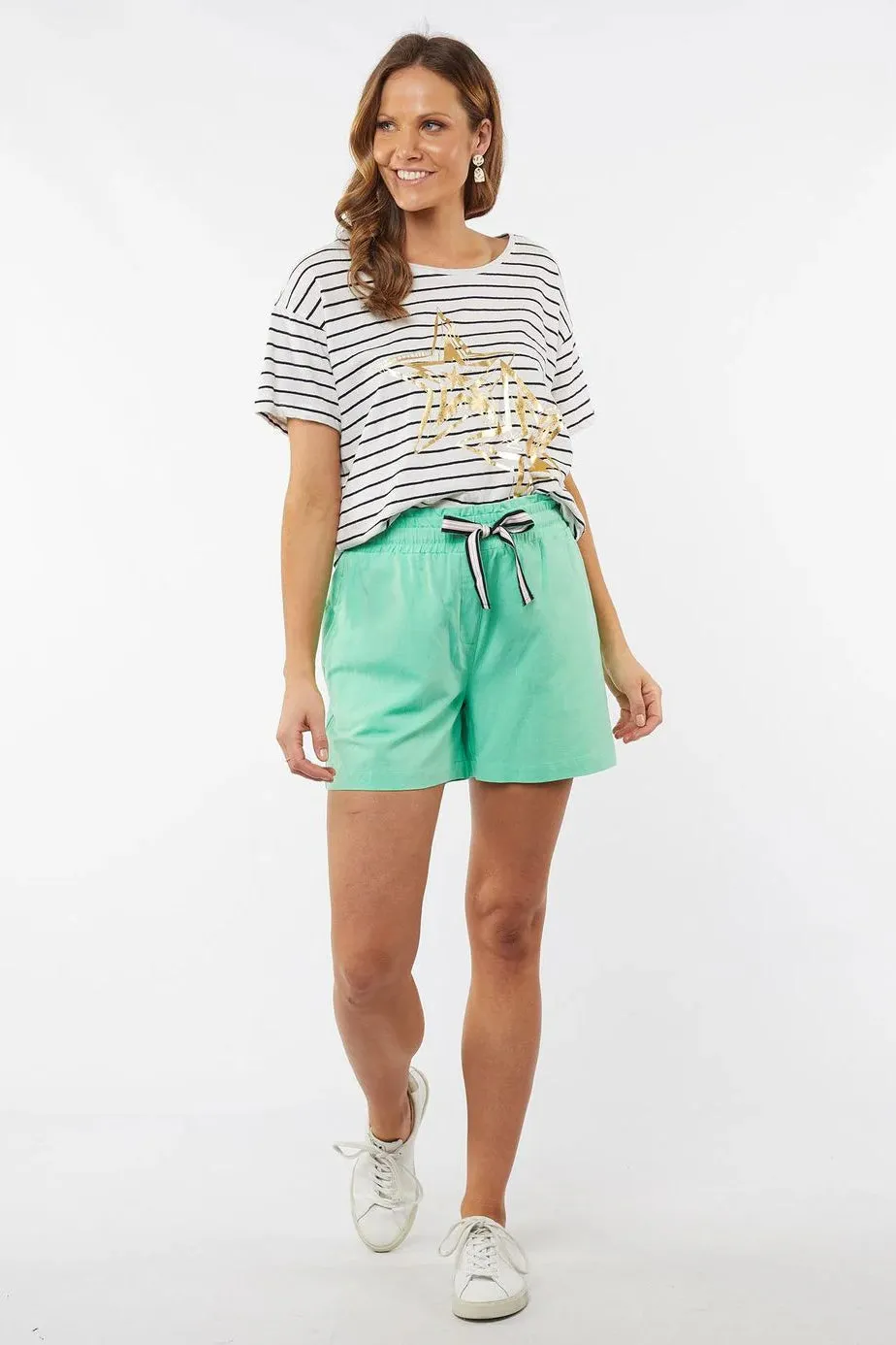 Sadie Shorts in Apple Green Mint