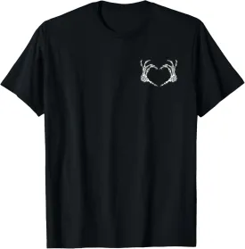 Skeleton Hands Heart Sign Halloween Costume Mens Womens Kids T-Shirt