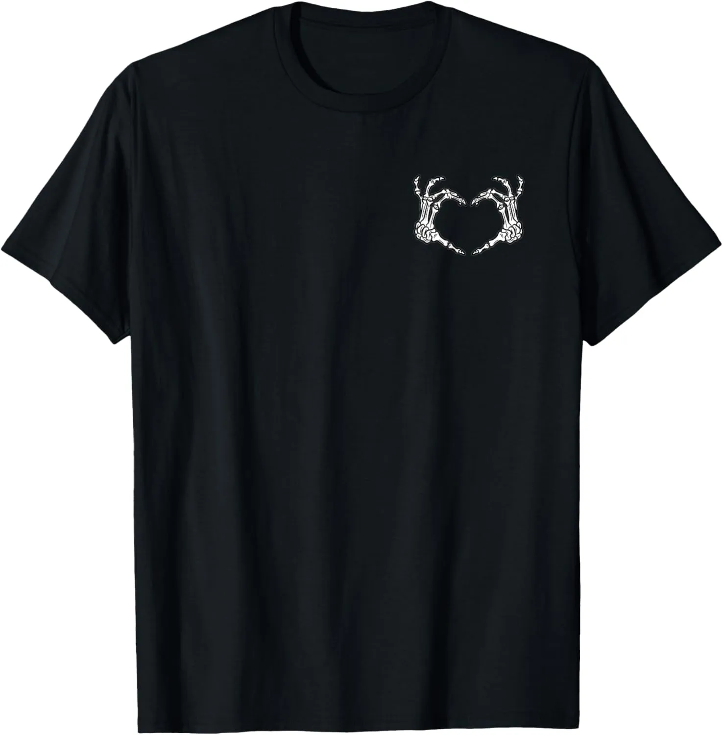 Skeleton Hands Heart Sign Halloween Costume Mens Womens Kids T-Shirt