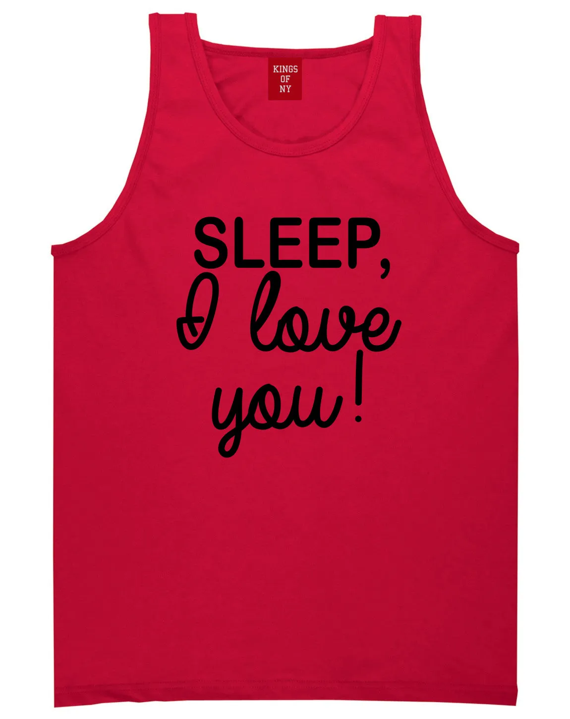 Sleep I Love You Funny Tired Mens Tank Top Shirt