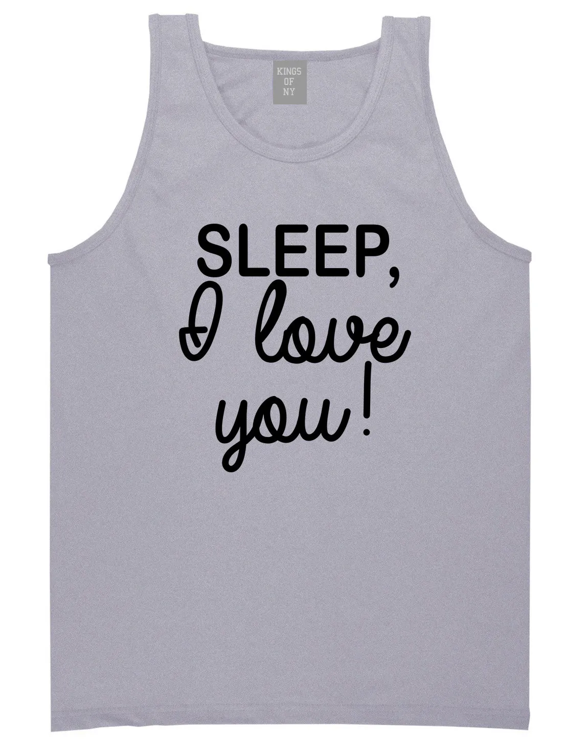 Sleep I Love You Funny Tired Mens Tank Top Shirt