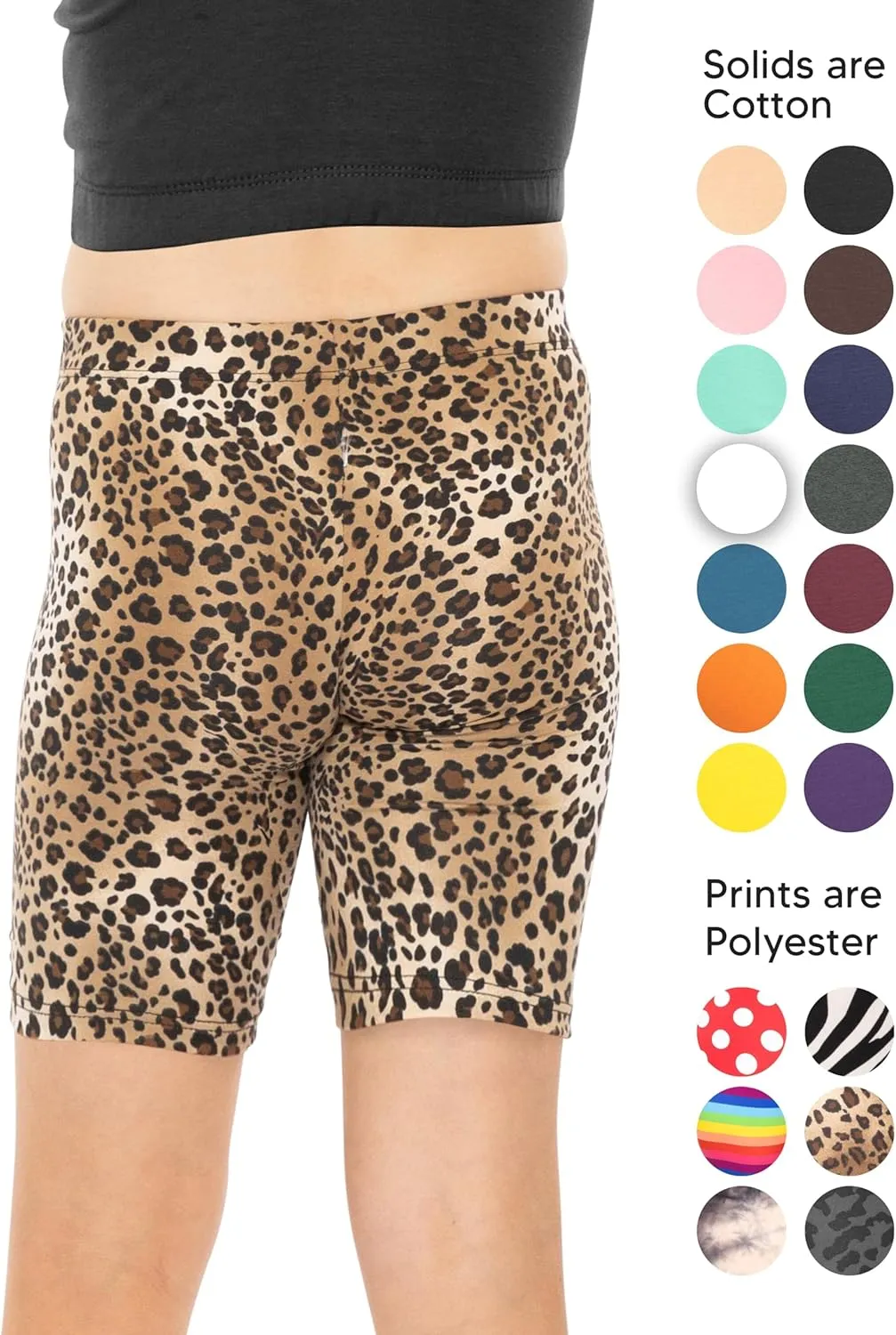 STRETCH IS COMFORT Girl's Cotton Biker Shorts and Cartwheel Shorts | Two Lengths to Choose from | Size 4-14