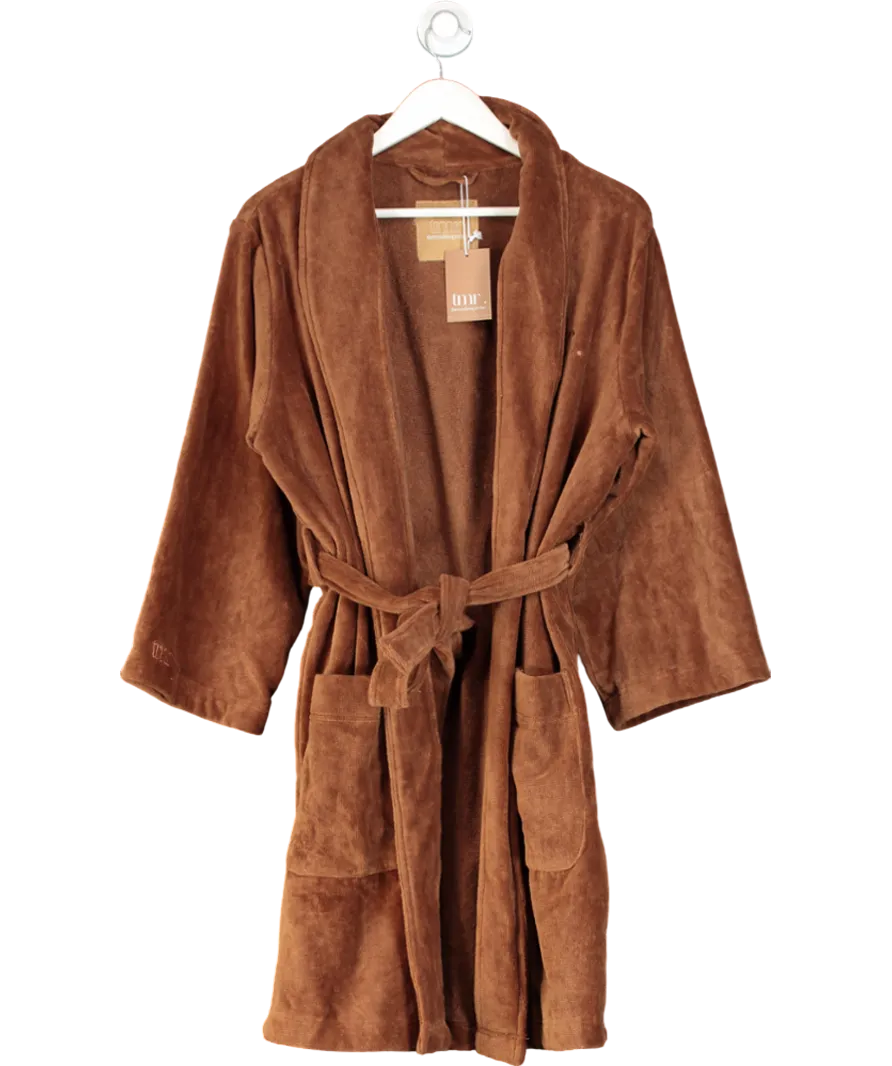 TMR Brown The Makeup Robe  Mocha Cotton Robe One Size