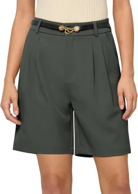 Willit Women's Shorts Wide Leg Dress Casual Work Summer Pleated Shorts High Waisted with Pockets 7" 10"
