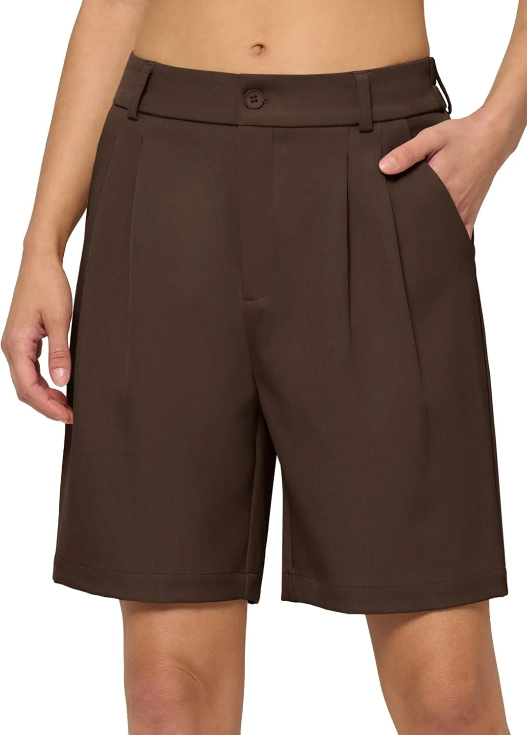 Willit Women's Shorts Wide Leg Dress Casual Work Summer Pleated Shorts High Waisted with Pockets 7" 10"