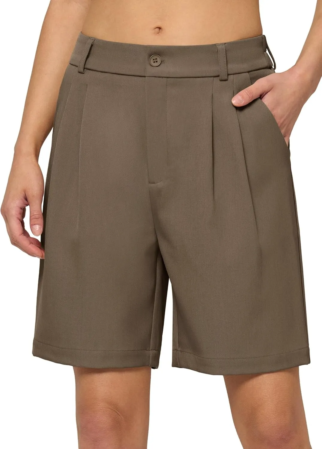 Willit Women's Shorts Wide Leg Dress Casual Work Summer Pleated Shorts High Waisted with Pockets 7" 10"