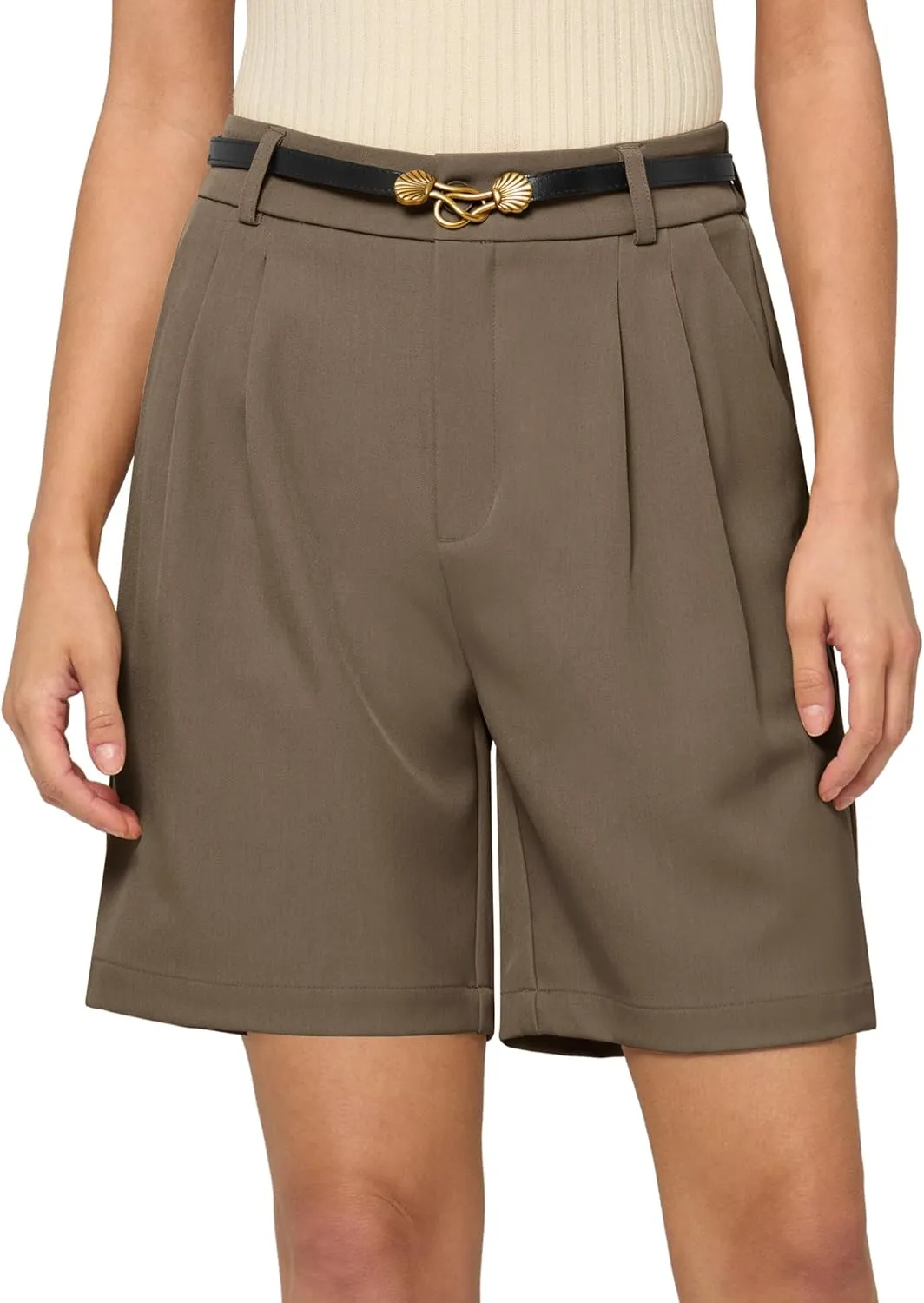 Willit Women's Shorts Wide Leg Dress Casual Work Summer Pleated Shorts High Waisted with Pockets 7" 10"