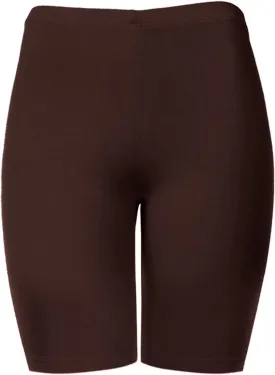 Women's Cotton Bermuda Biker Shorts Mid Thigh High Rise Stretch Jersey