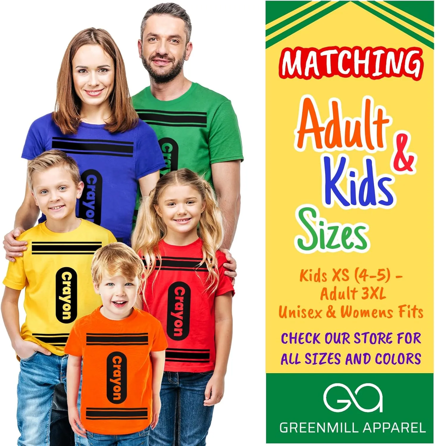 Womens Crayon Shirt Halloween Costume t Shirt Ladies and Girls Fit Adult Size | Cool Shirt idea | Graphic Tee Teens and Adult