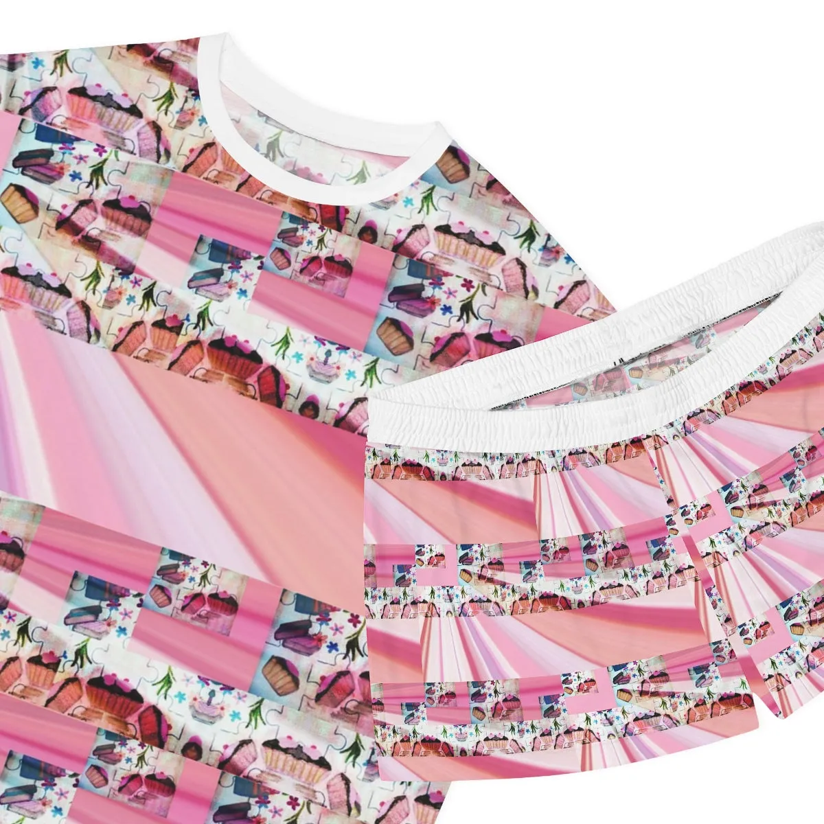 Women's Short Pajama Set (AOP) PINK DELICIOUS