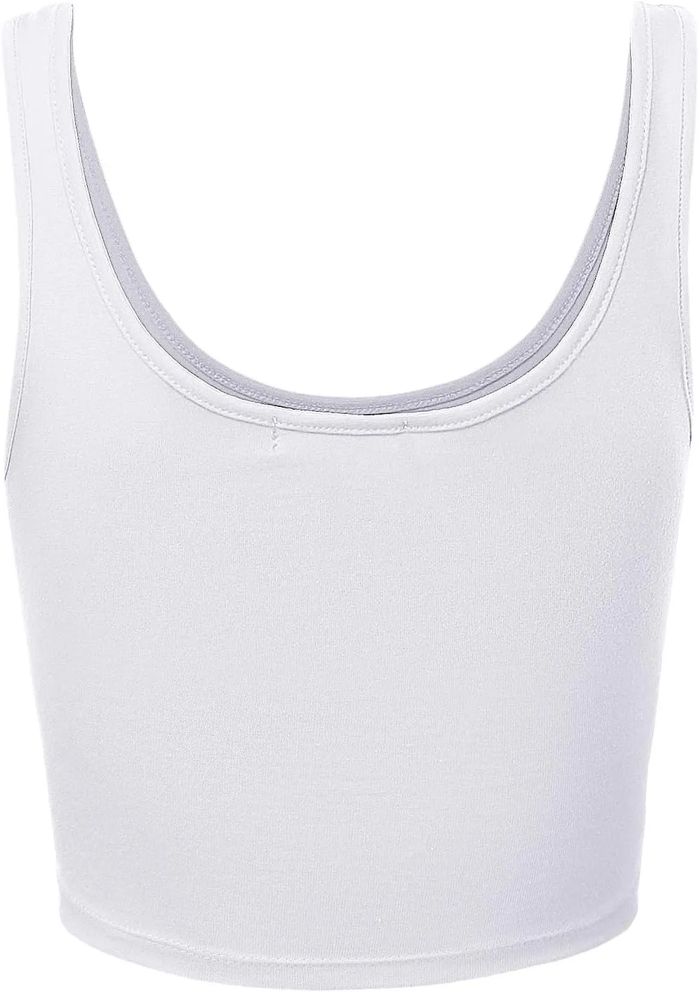 Women's Sleeveless Racerback Crop Tank Top Camisole Backless Scoop Neck Shirts