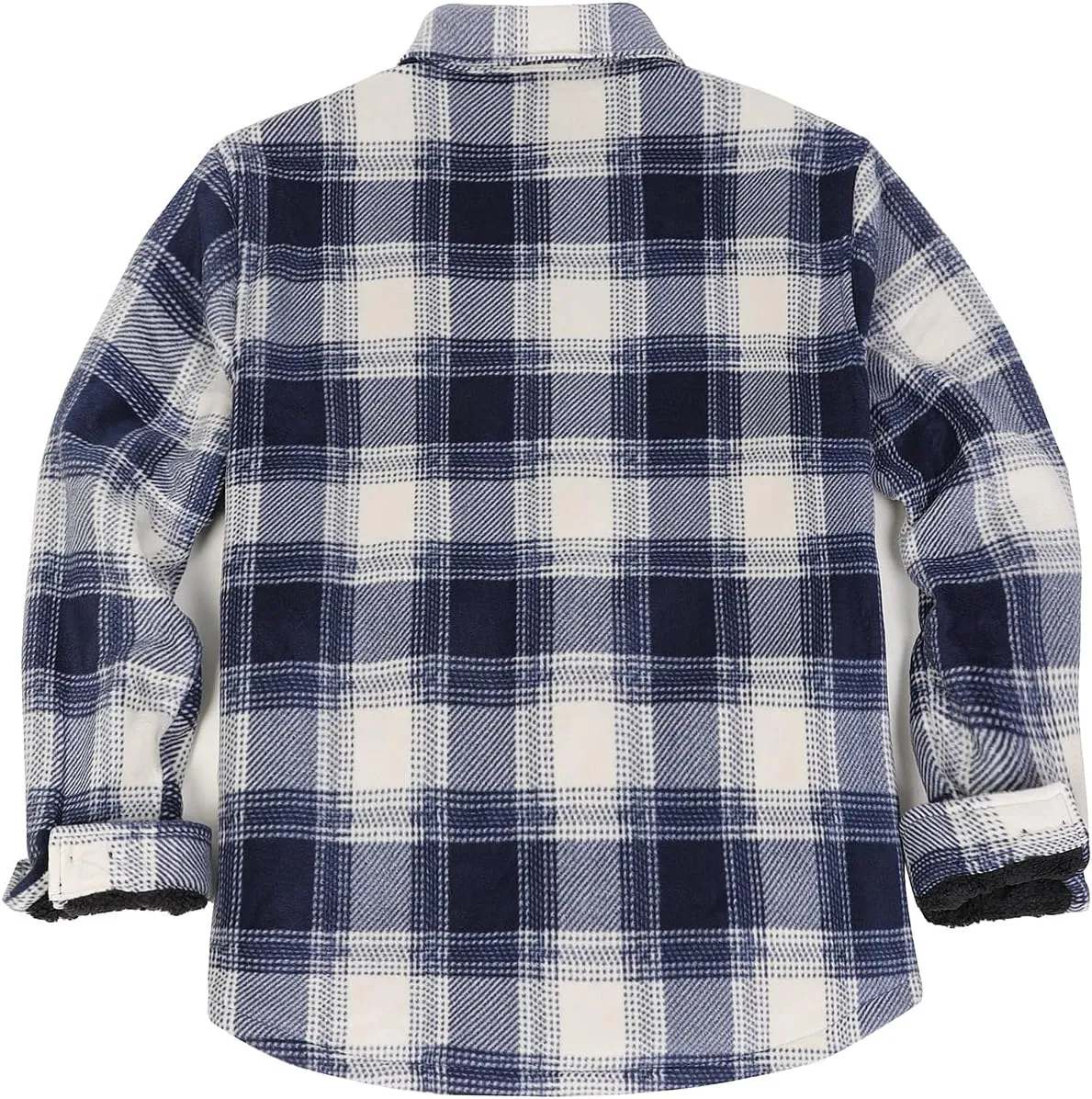 ZENTHACE Men's Warm Sherpa Lined Fleece Plaid Flannel Shirt Jacket(All Sherpa Fleece Lined)